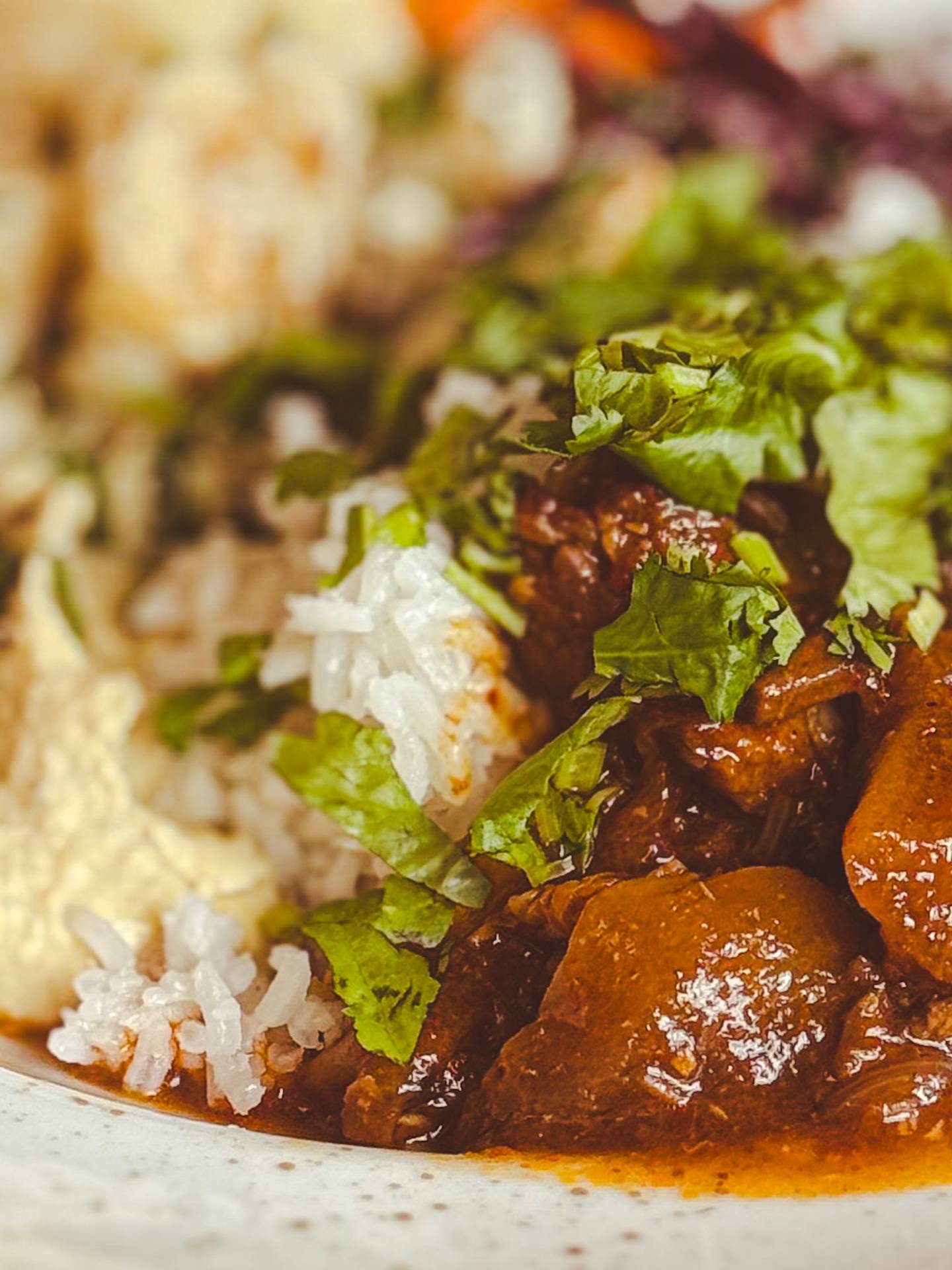 Kimchi jjigae s jelením mäsom, tofu a jazmínovou ryžou